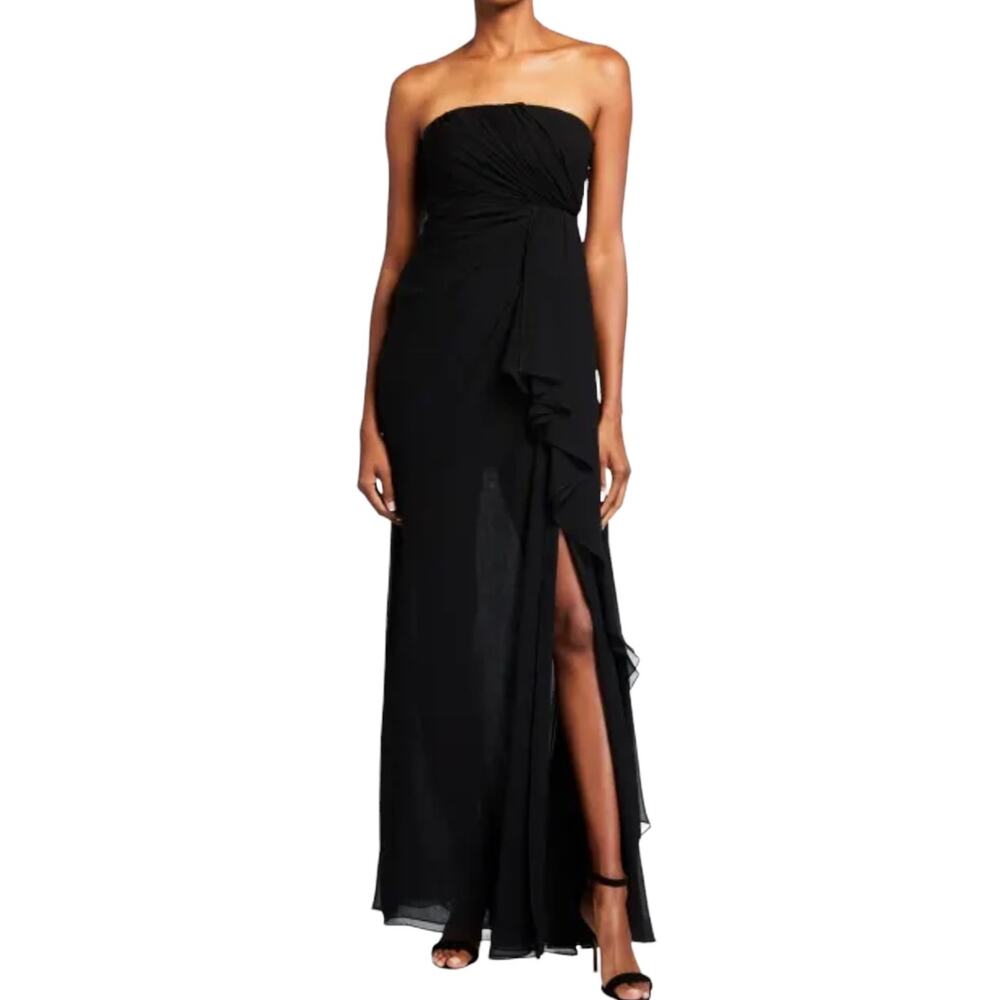 Cinq A Sept Solid Yuki Gown Size 2 Black Strapless. Never worn, still has tags.